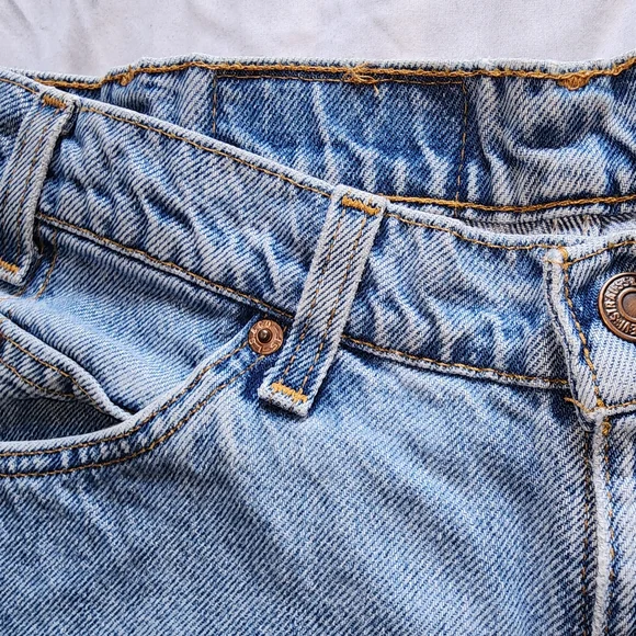 Vtg Levis 560 Jean Denim Blue Shorts Men's Orange Tab Size 32 Is Used - Picture 3 of 14